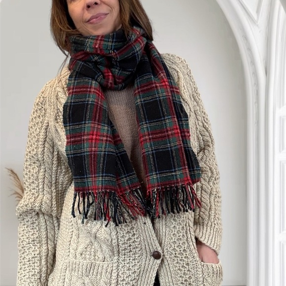 J. Crew Plaid Scarf Made in Italy - Picture 1 of 7